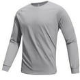 thumbnail image 1 of Samickarr Athletic Shirts for Men Long Sleeve Round Neck Stretchy Quick Dry Lightweight Running Workout Gym Pullover Blouse Solid Color Causal Slim-Fit Sweatshirt, 1 of 7