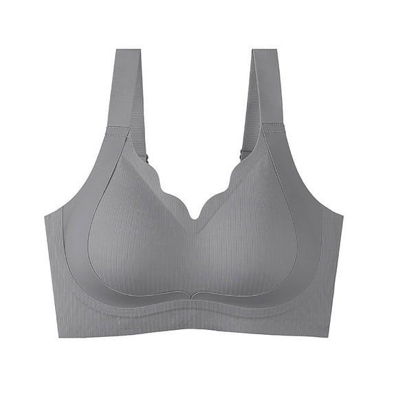gakvbuo Support Sport Bras for Women No Underwire Wireless Seamless Wirefree Full Coverage Push Up T Shirt Bra Women's Border Underwear Soft Support Large Chest Large Size Bra Thin Sagging