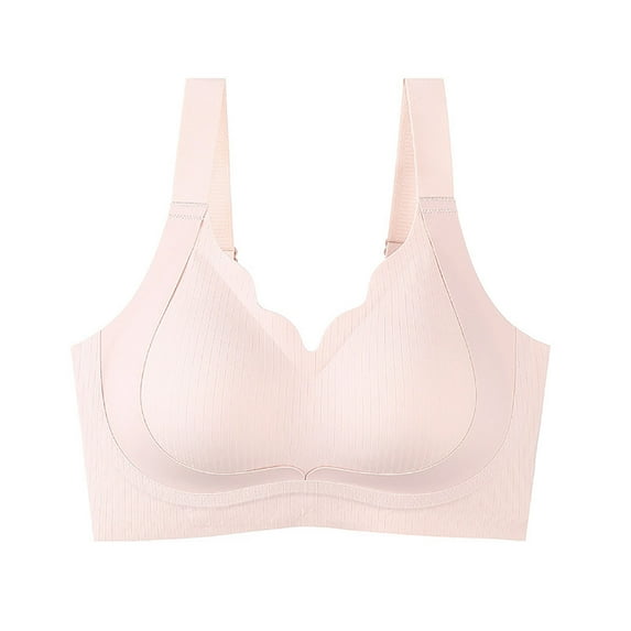 gakvbuo Support Sport Bras for Women No Underwire Wireless Seamless Wirefree Full Coverage Push Up T Shirt Bra Women's Border Underwear Soft Support Large Chest Large Size Bra Thin Sagging