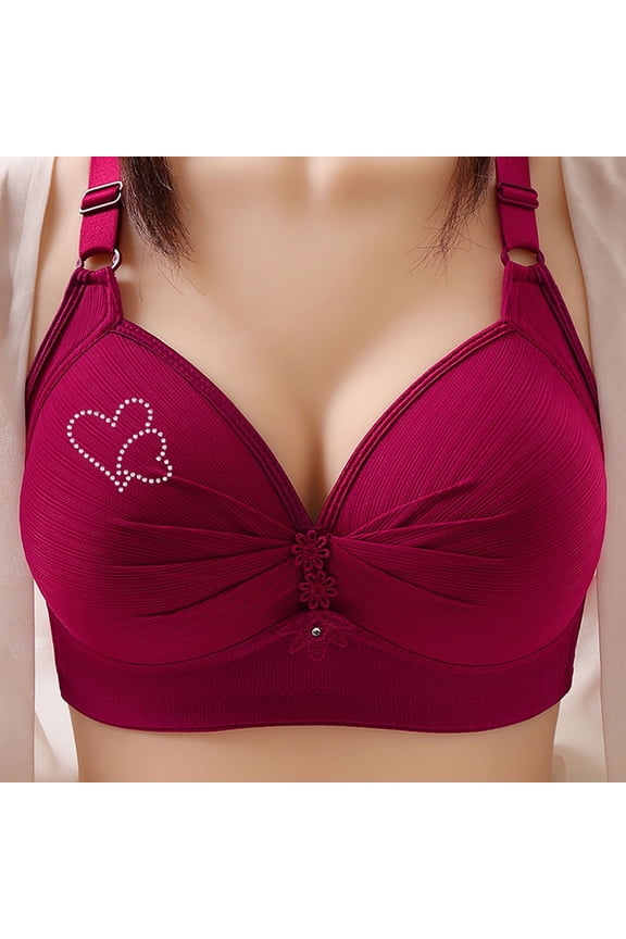 Wireless Support Bras For Women Full Coverage Plus Size Bras Post-Surgery Bra Wirefree Bralette Bra