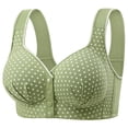 thumbnail image 1 of gakvbuo front open bras for women button front Wireless Support Bras For Women Full Coverage Plus Size Bras Post-Surgery Bra Wirefree Bralette Minimizer Bra For Everyday Comfort, 1 of 9