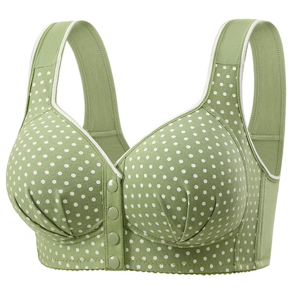 gakvbuo front open bras for women button front Wireless Support Bras For Women Full Coverage Plus Size Bras Post-Surgery Bra Wirefree Bralette Minimizer Bra For Everyday Comfort