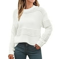thumbnail image 1 of Samickarr Pullover Sweatshirts For Women Fall Clothes Oversized Long Sleeve Shirts For Women Pullover Top Womens Casual Oversized Loose Solid Round Neck Sweater Long Sleeved Tops, 1 of 3