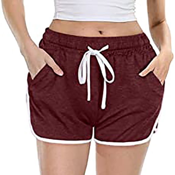Samickarr Dolphin Shorts For Women Elastic Waist Drawstring Running Yoga Gym Casual Loungeworkout Athletic Sweat Shorts With Pockets