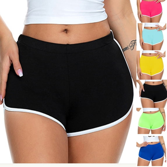 Samickarr Dolphin Shorts For Women Sports Shorts Summer Yoga Sweat Shorts Breathable Workout Running Shorts Women Dance Gym Workout Elastic Shorts