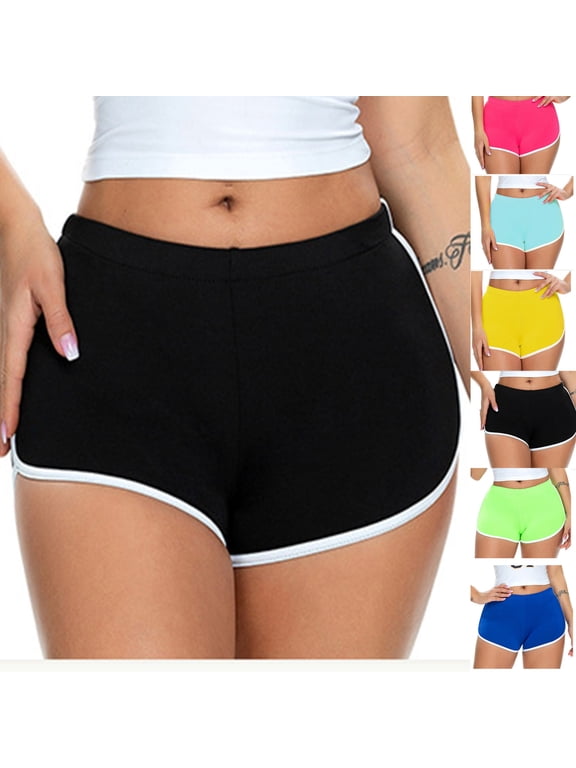Dolphin Shorts For Women Sports Shorts Summer Yoga Sweat Shorts Breathable Workout Running Shorts Women Dance Gym Workout Elastic Shorts