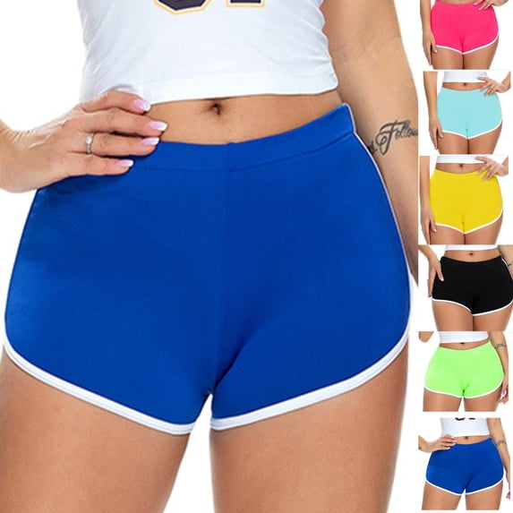 Samickarr Dolphin Shorts For Women Sports Shorts Summer Yoga Sweat Shorts Breathable Workout Running Shorts Women Dance Gym Workout Elastic Shorts