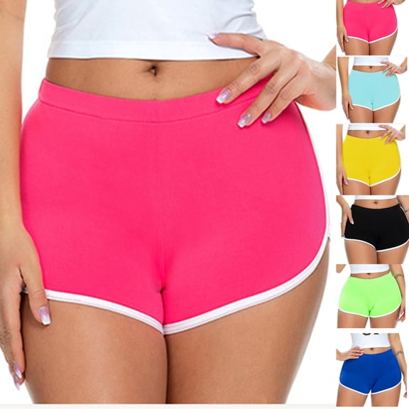 Samickarr Dolphin Shorts For Women Sports Shorts Summer Yoga Sweat Shorts Breathable Workout Running Shorts Women Dance Gym Workout Elastic Shorts