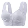 thumbnail image 1 of gakvbuo Front Closure Bra for Women Front Buckle Bras Wireless Bra Fashion Women Solid Color Front Opening Buckle Wide Shoulder Strap Wireless Cushion Daily Bra, 1 of 3
