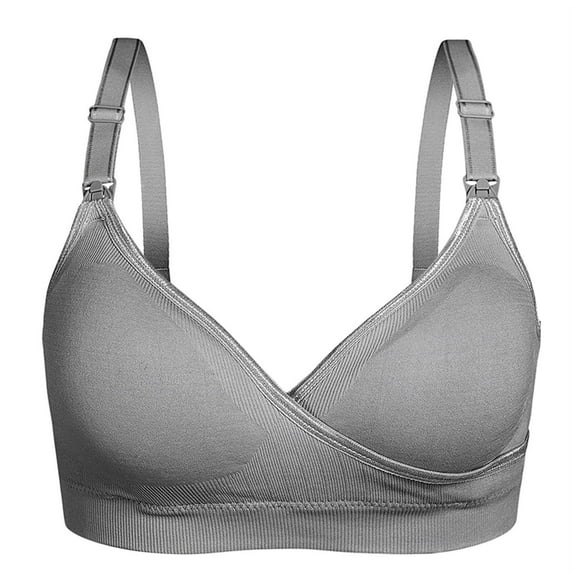 Samickarr Front Closure Bras For Women No Underwire Plus Size Bra Ladies Comfortable Breathable No Steel Ring Front Buckle Breastfeeding Bra Woman Underwear