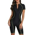 thumbnail image 1 of Samickarr Causal Front Zipper Nylon One-Piece Swimsuit (Women's), XL, 1 of 8