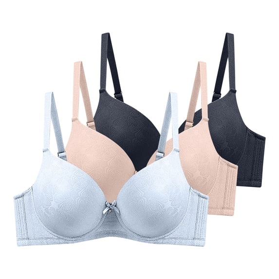 gakvbuo Full Coverage Bras for Women Steel Ring Support Bra Women's Solid Color Maternity Sleeping Underwear WIth Underwear Women Daily Bra