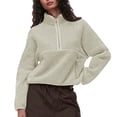 thumbnail image 1 of Gnshining Half Zip Fleece Sweatshirt for Women Long Sleeve Collared Tops Fall Fashion Loose Warm Solid Color Pullovers with Pocket, 1 of 6