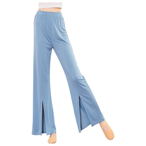 Samickarr High Waist Wide Leg Pants For Women Loose Fit Flare Pants Pull On Business Casualworkout Out Casual Trousers Yoga Gym Pants Split Hem Slacks
