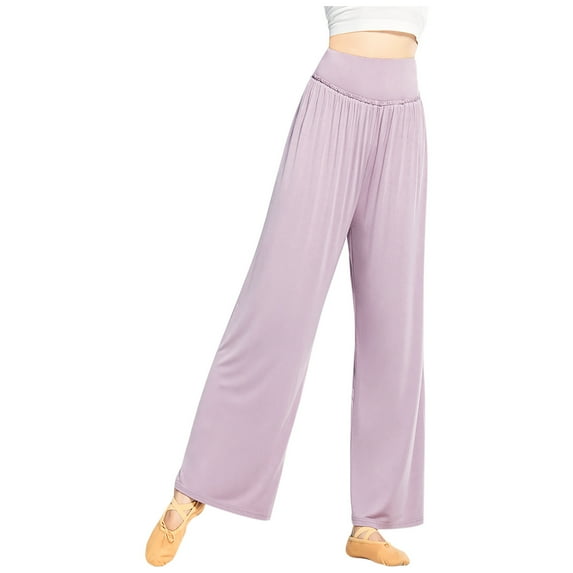 Samickarr High Waist Wide Leg Pants For Women Loose Fit Women's Loose High Waist Wide Leg Pants Workout Out Modert Casual Trousers Yoga Gym Pants