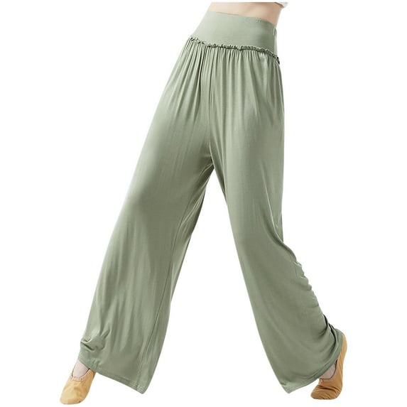 Samickarr High Waist Wide Leg Pants For Women Loose Fit Women's Loose High Waist Wide Leg Pants Workout Out Modert Casual Trousers Yoga Gym Pants