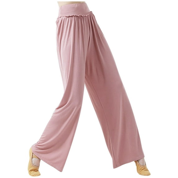 Samickarr High Waist Wide Leg Pants For Women Loose Fit Women's Loose High Waist Wide Leg Pants Workout Out Modert Casual Trousers Yoga Gym Pants