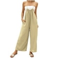 thumbnail image 1 of Samickarr Jumpsuits For Women Summmer Dressy Wedding Women Ladies Summer Sleeveless Backless Loose Long Playsuits Rompers Jumpsuit, 1 of 6
