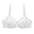 thumbnail image 1 of Samickarr Minimizer Bras for Women Full Coverage Gathered Up Lingerie Lace Patchwork Minimizer Bras with Underwire Thin Breathable Adjustable Shoulder Strap Daily Bralettes, 1 of 3