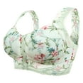 thumbnail image 1 of Samickarr Minimizer Front Closure Bras For Women Full Coverage Women'S Adjustable Zero-Pressure Enjoy Summer Front Zipper Wireless Flower Bra, 1 of 3