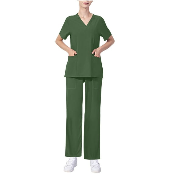 Samickarr Nursing Uniforms Scrubs Sets For Woman And Man Clearance Plus Size Working Uniform With Pocket Scrubs Medical Uniform Scrubs Top And Pants