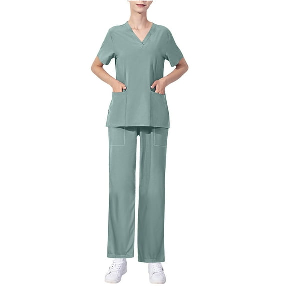 Samickarr Nursing Uniforms Scrubs Sets For Woman And Man Clearance Plus Size Working Uniform With Pocket Scrubs Medical Uniform Scrubs Top And Pants