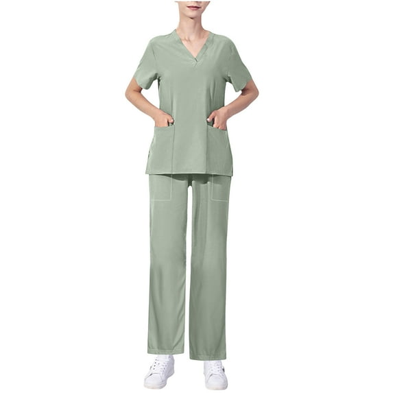 Samickarr Nursing Uniforms Scrubs Sets For Woman And Man Clearance Plus Size Working Uniform With Pocket Scrubs Medical Uniform Scrubs Top And Pants