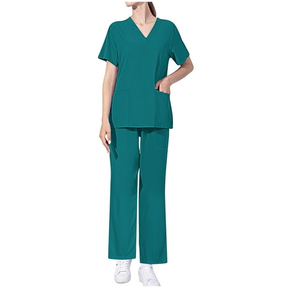 Samickarr Nursing Uniforms Scrubs Sets For Woman And Man Clearance Plus Size Working Uniform With Pocket Scrubs Medical Uniform Scrubs Top And Pants