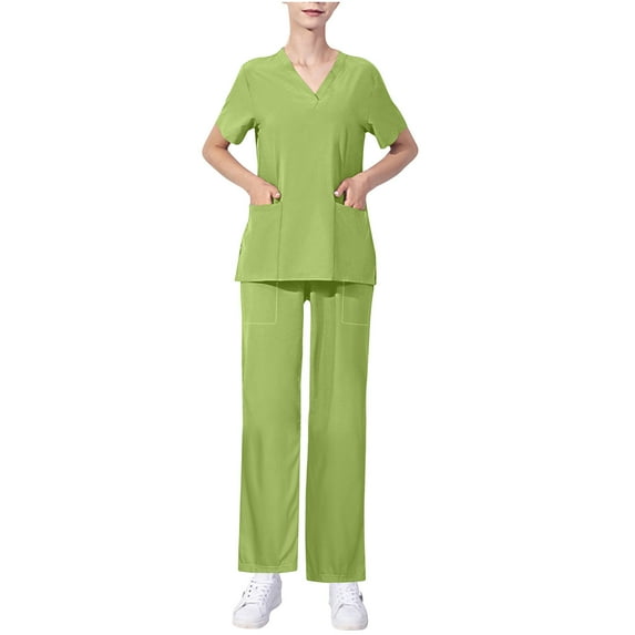Samickarr Nursing Uniforms Scrubs Sets For Woman And Man Clearance Plus Size Working Uniform With Pocket Scrubs Medical Uniform Scrubs Top And Pants