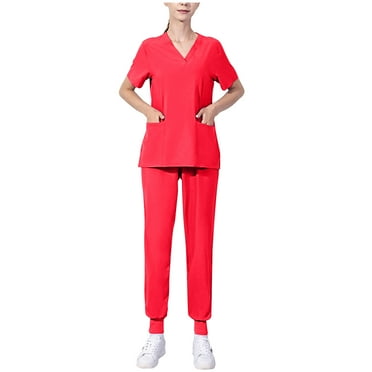 Samickarr Nursing Uniforms Scrubs Sets For Woman And Man Clearance Plus Size Working Uniform With Pocket Scrubs Medical Uniform Scrubs Top And Pants