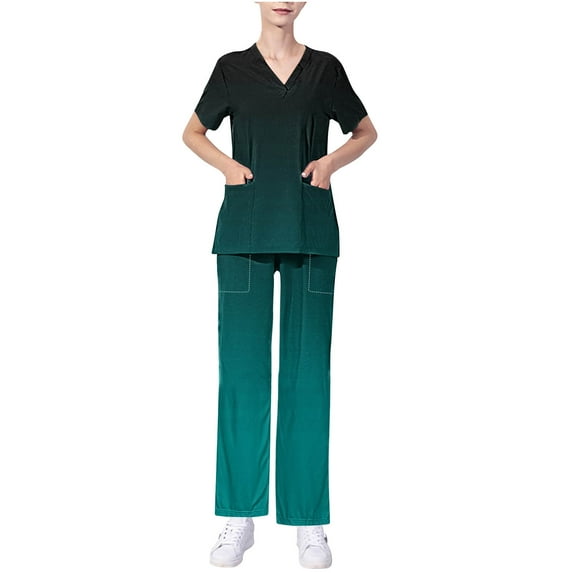Samickarr Nursing Uniforms Scrubs Sets For Woman And Man Clearance Plus Size Working Uniform With Pocket Scrubs Medical Uniform Scrubs Top And Pants