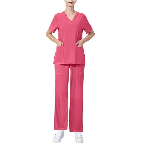 Samickarr Nursing Uniforms Scrubs Sets For Woman And Man Clearance Plus Size Working Uniform With Pocket Scrubs Medical Uniform Scrubs Top And Pants