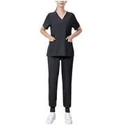 Samickarr Nursing Uniforms Scrubs Sets For Woman And Man Clearance Plus Size Working Uniform With Pocket Scrubs Medical Uniform Scrubs Top And Pants