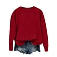 thumbnail image 1 of Gnshining Oversized Sweatshirt for Women Long Sleeve Crew Neck Casual Loose Pullover Fall Fashion Solid Tops, 1 of 4