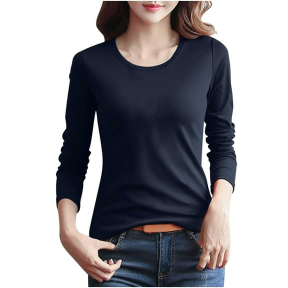 Gnshining Oversized Sweatshirts for Women Crew Neck Long Sleeve Tunic Pullovers Fall Fashion Solid Color Loose Casual Tops