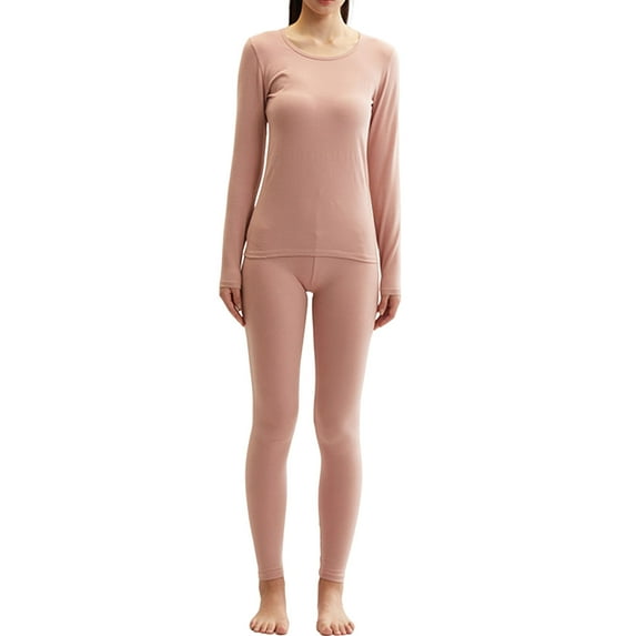 Samickarr Pajamas For Men Set Two Piece Women's Tight Round Neck Cotton Wool Thermal Underwear Pure Cotton Clothes And Trousers Two-piece Set