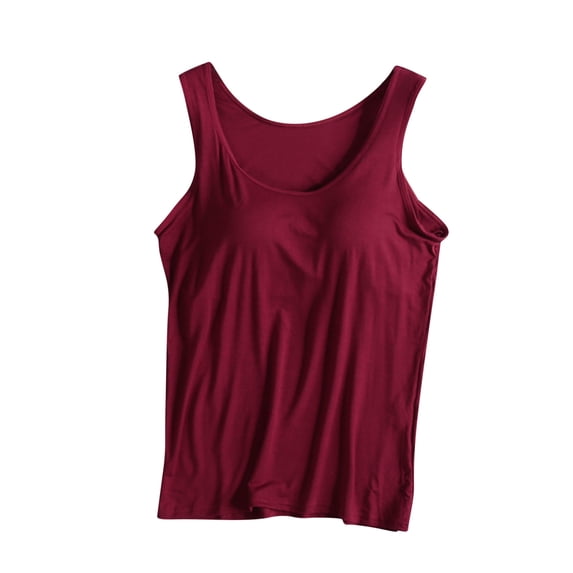 Samickarr Pajamas For Women Solid Color Sleeveless Camisole With Chest Pad With Out Underwire Cup Yoga Fitness Camisole Underwear