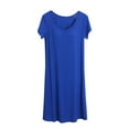 thumbnail image 1 of Samickarr Pajamas For Women Nightgown Sleepwear Women's Suspenders Pajama Larage Size Women's Home Dress Short Pajama Dress With Chest Pad Thin Style Integrated Tank Color Lntegrated Half Sleeve, 1 of 4