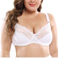 thumbnail image 1 of Samickarr Plus Size Bras For Woman Post-Surgery Bra Full Coverage Underwire Unlined Minimizer Lace Bra Push Up Bra Underwear, 1 of 4