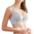 thumbnail image 1 of Samickarr Plus Size Bras For Woman Post-Surgery Bra Full Coverage No Underwire Bra Front Buckle Underwear Wirefree Bralette Minimizer Bra Seamless Push Up Bra Underwear, 1 of 6
