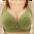 thumbnail image 1 of gakvbuo Plus Size Bras for Woman Full Coverage Bras Women's Non Steel Ring Style Printed Gathered Middle Button Breathable Underwear Daily Bra, 1 of 4