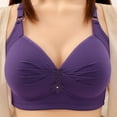thumbnail image 1 of gakvbuo Plus Size Bras for Woman Full Coverage Bras Women's Non Steel Ring Style Printed Gathered Middle Button Breathable Underwear Daily Bra, 1 of 4