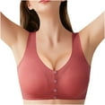 thumbnail image 1 of Samickarr Plus Size Compression Bras For Women Post Surgery Front Closure Ladies Comfortable Breathable Front Buckle Vest Style Gathers Breastfeeding Pregnant Bra Woman Underwear, 1 of 6