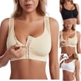thumbnail image 1 of gakvbuo Plus Size Wireless Bra For Women Full Coverage Post-Surgery Front Closure Women Lace Bralette Underwear Camisole Cute Bra，S-5XL, 1 of 10