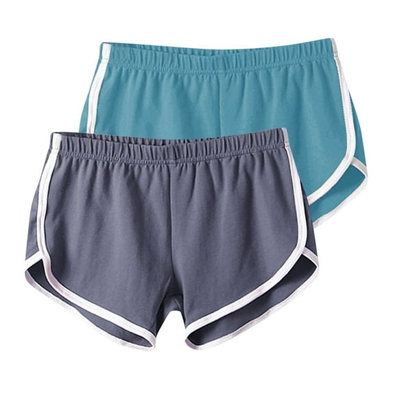 Samickarr Plus Size Dolphin Shorts For Women Athletic Shorts Yoga Gym Sport Shorts Yoga Dance Short Running Shorts Summer Shorts No Drawstring(2PC)