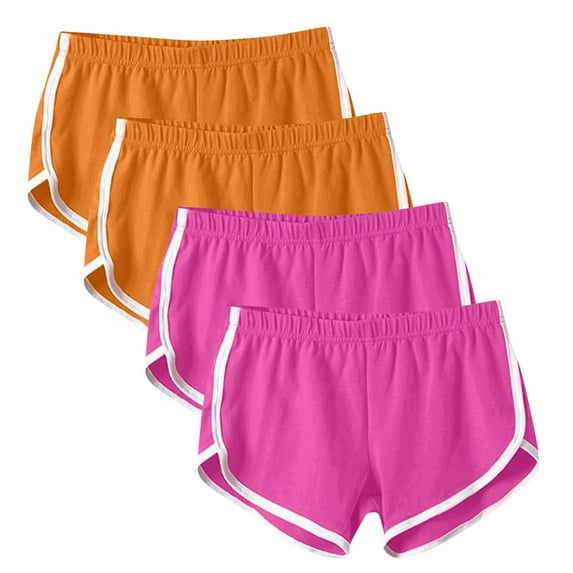 Samickarr Plus Size Dolphin Shorts For Women Athletic Shorts Yoga Gym Sport Shorts Yoga Dance Short Running Shorts Summer Shorts No Drawstring(4PC)