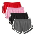 thumbnail image 1 of Samickarr Plus Size Dolphin Shorts For Women Athletic Shorts Yoga Gym Sport Shorts Yoga Dance Short Running Shorts Summer Shorts No Drawstring(4PC), 1 of 9