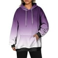 thumbnail image 1 of Gnshining Plus Size Sweatshirts for Women Gradient Color Loose Hooded Tops Long Sleeve Drawstring Casual Pullover, 1 of 7