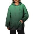 thumbnail image 1 of Gnshining Plus Size Sweatshirts for Women Gradient Color Loose Hooded Tops Long Sleeve Drawstring Casual Pullover, 1 of 7
