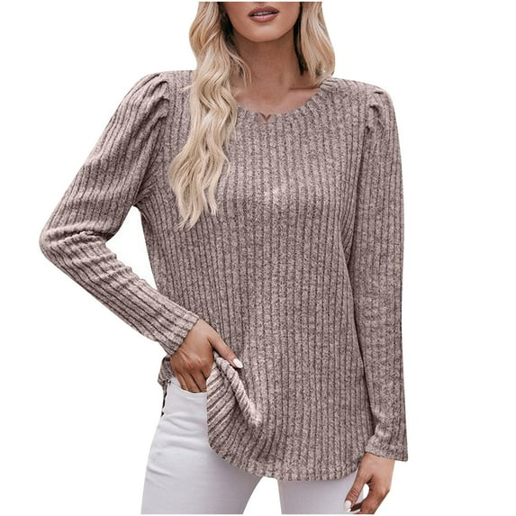 Samickarr Plus Size Tunic Tops For Women To Wear With Leggings Loose Fit Dressy Casual Pullover Tops Long Sleeve Fall Sweatshirt Woman Round Neck Color Long Sleeve Blouse